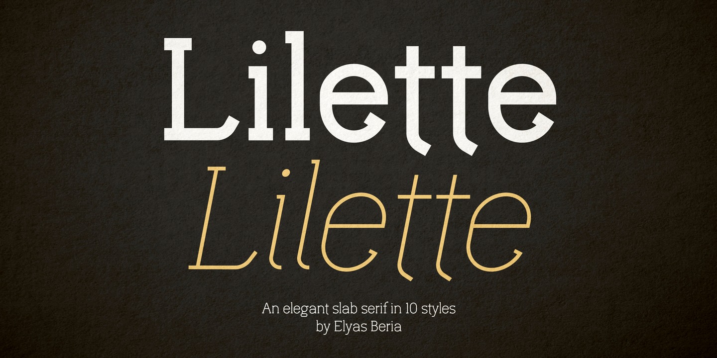 Пример шрифта Lilette